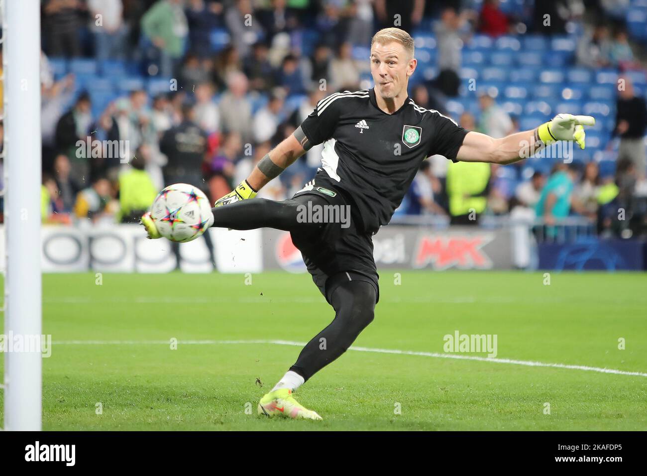Madrid, Spain. 02nd Nov, 2022. Joe Hart in action during Champions League Match Day 6 between Real Madrid and Celtic FC at Santiago Bernabeu Stadium in Madrid, Spain, on November 2, 2022. Credit: Edward F. Peters/Alamy Live News Stock Photo
