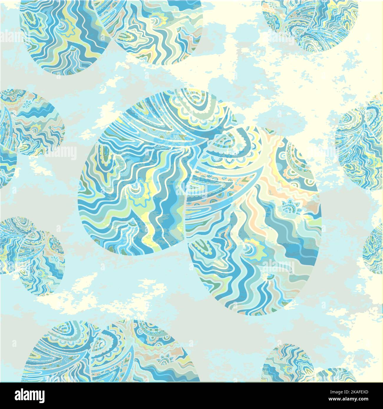 Vector Seamless Doodle Easter Pattern With Easter Eggs For Easter