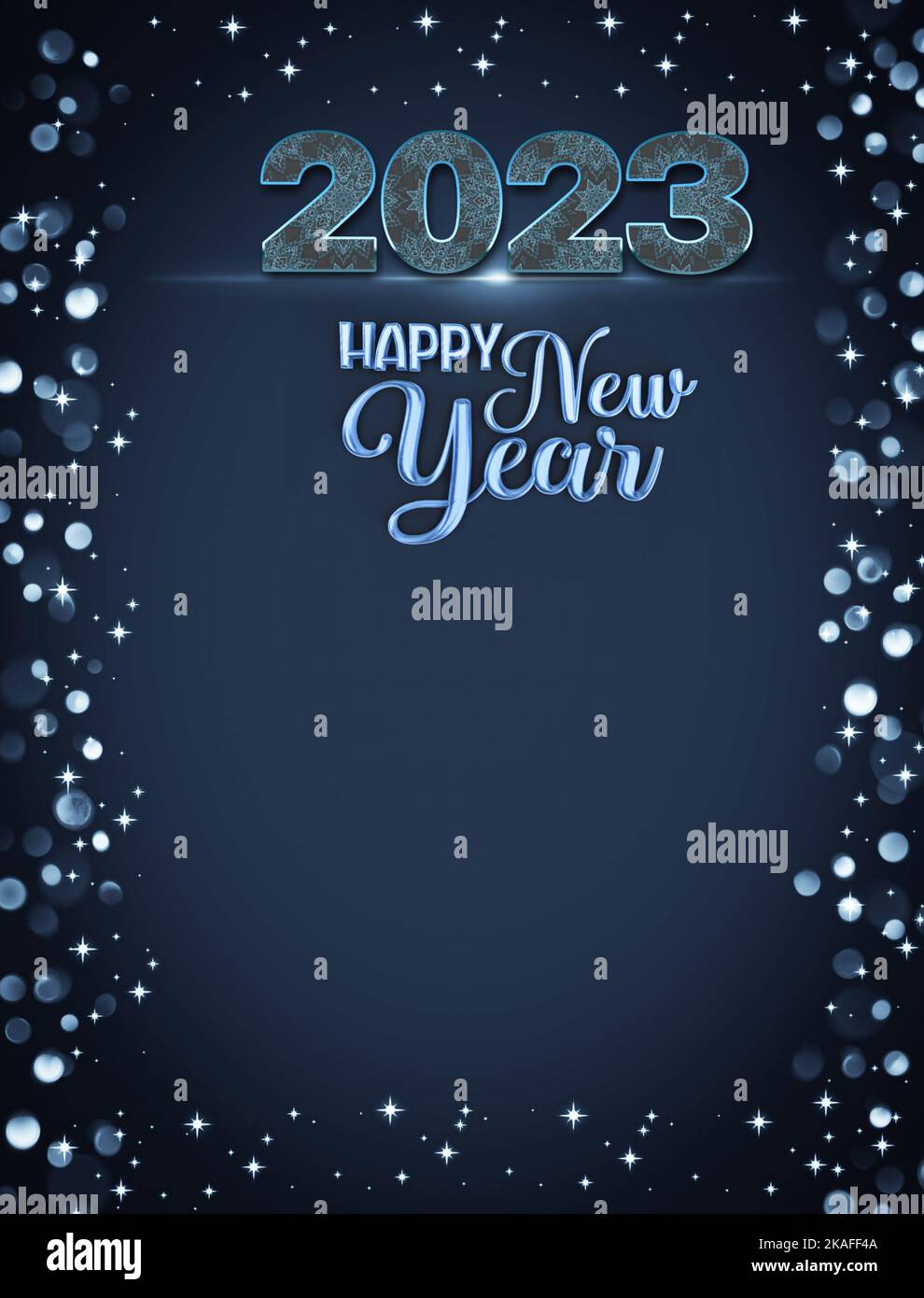 Merry Christmas and happy new year 2023 greeting card with fireworks ...