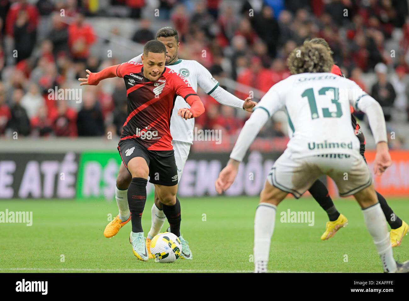 Curitiba, Brazil. 02nd Nov, 2022. Vitor Roque during Athletico and ...