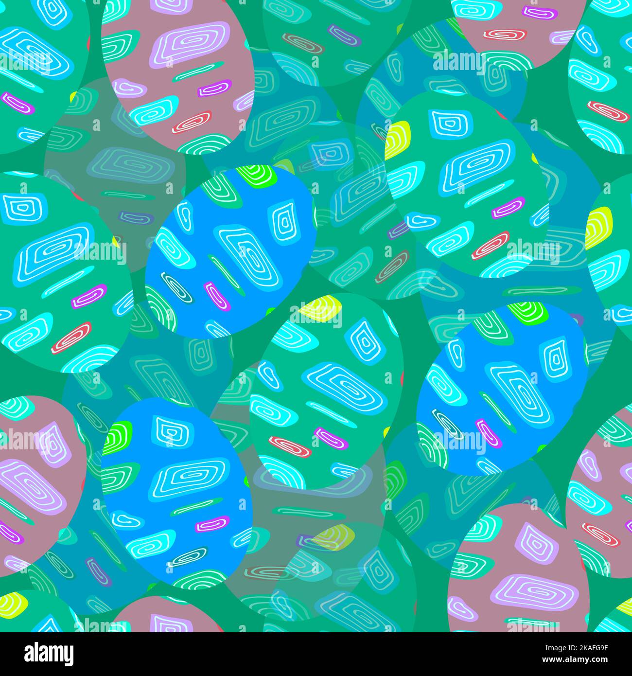 Vector seamless doodle easter pattern with Easter eggs for easter ...