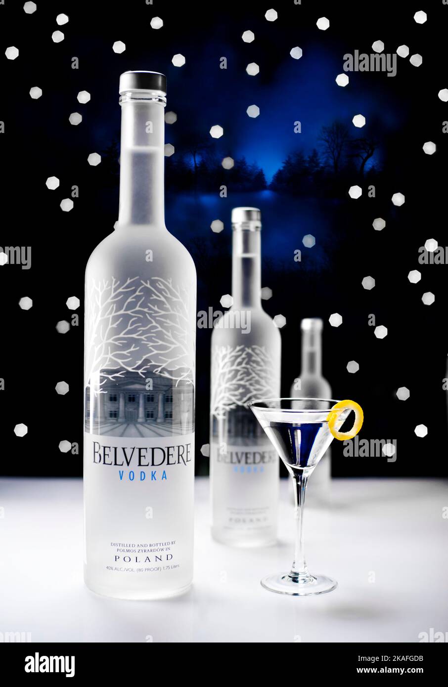 Belvedere Vodka, Martini Stock Photo