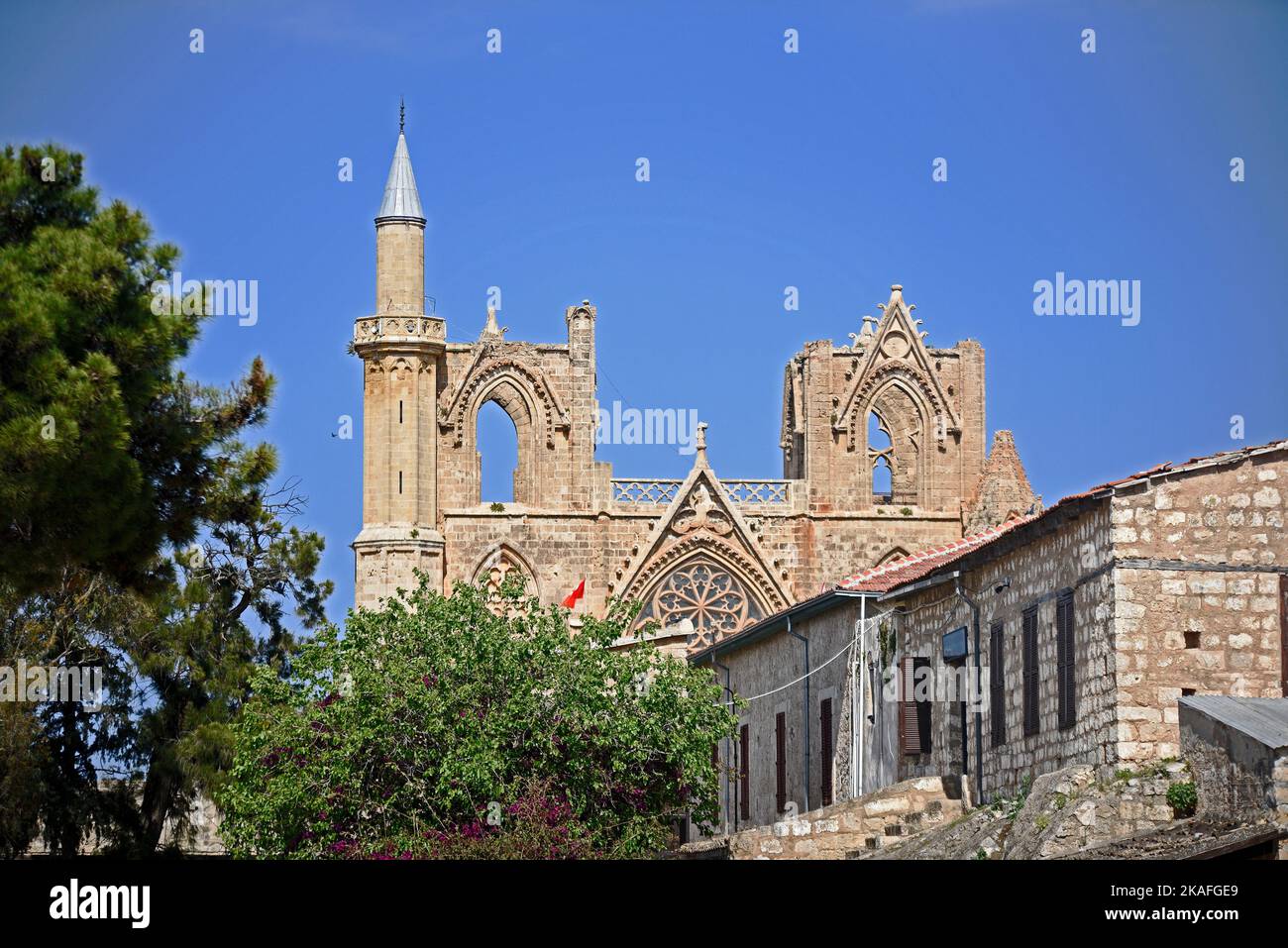 The Lala Mustafa Pasha Mosque Famagusta Cyprus Stock Photo