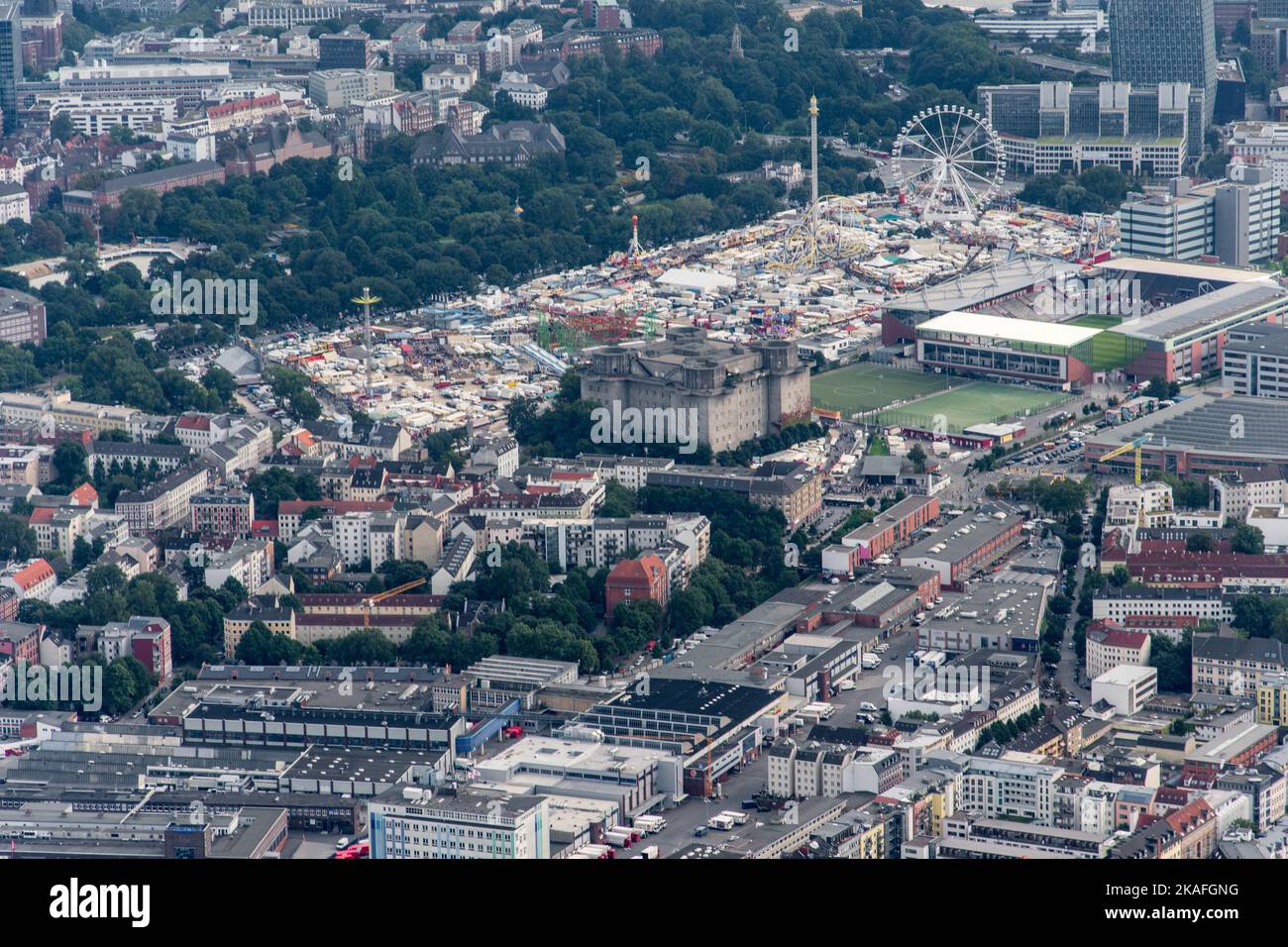 Hamburg Germany from above Hamburg Deutschland von oben Stock Photo