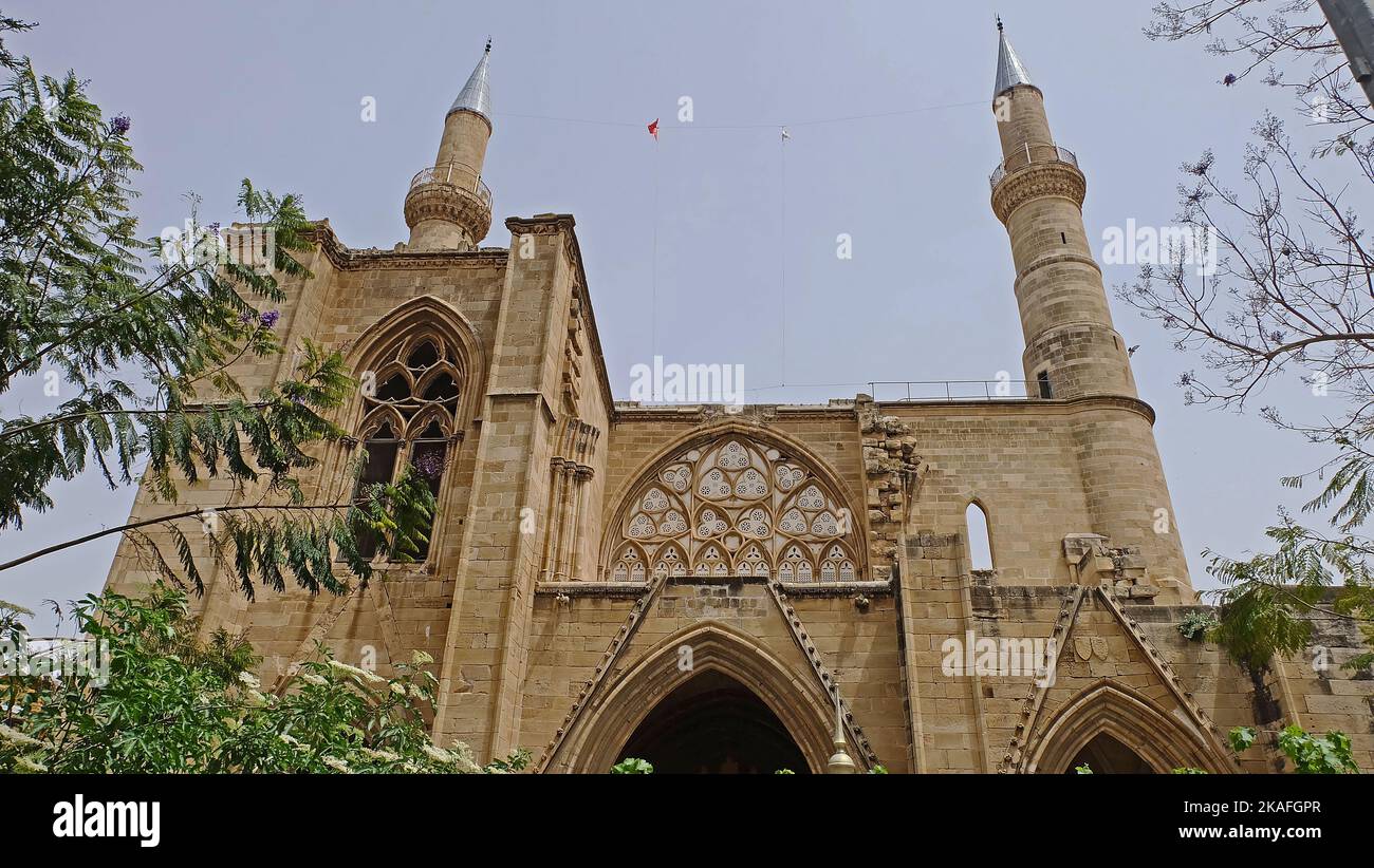 An Image of Selimiye Camii Mosque in Turkish occupied Nicosia. Stock Photo