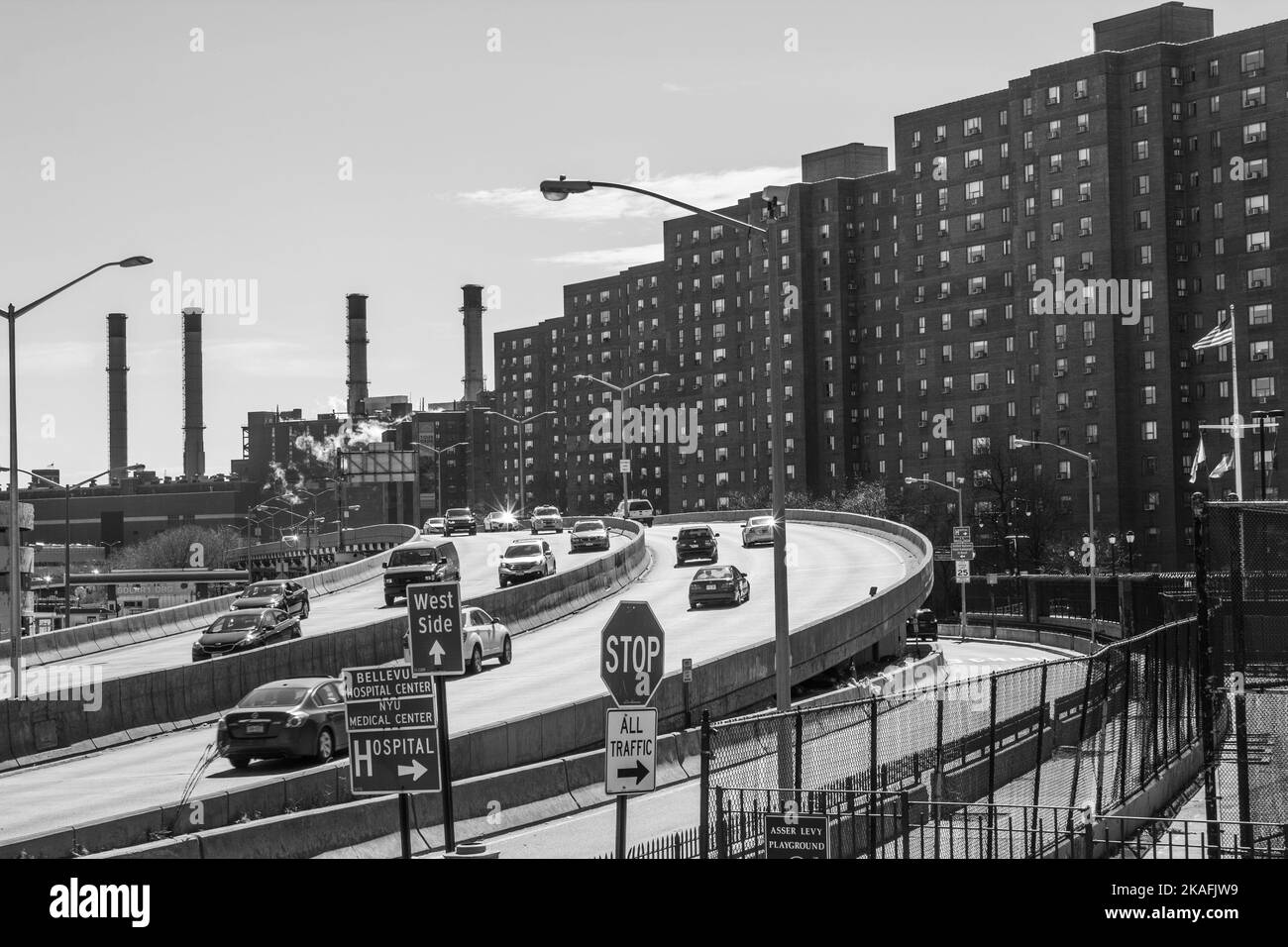 Aerial nyc Black and White Stock Photos & Images - Alamy