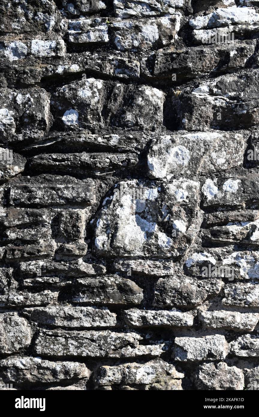 Vintage Old Brick Stone Wall, Background Texture Stock Photo