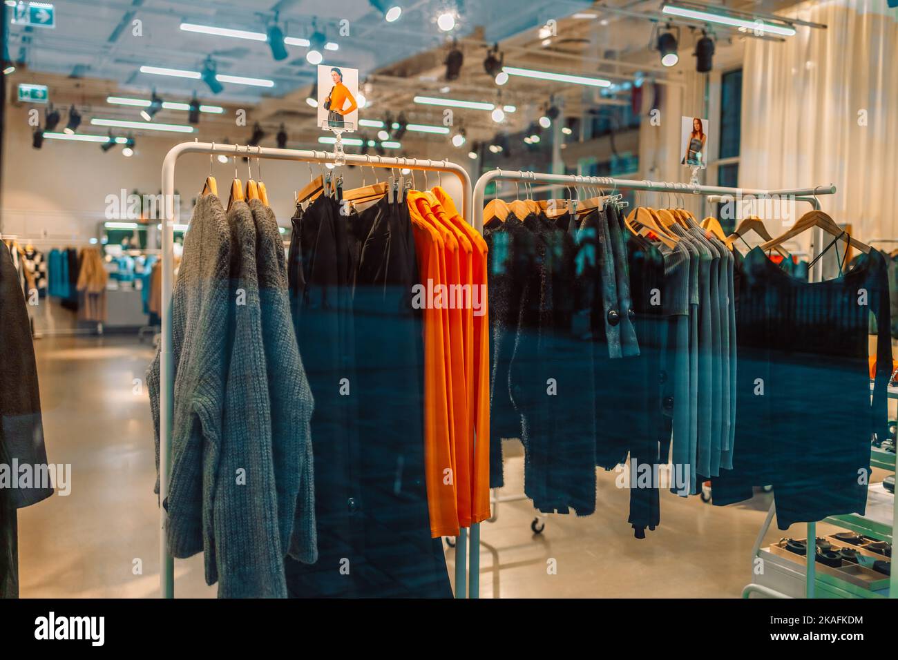 Store Of Shopping. Gdansk, Poland, Europe. Mannequins dressed in women