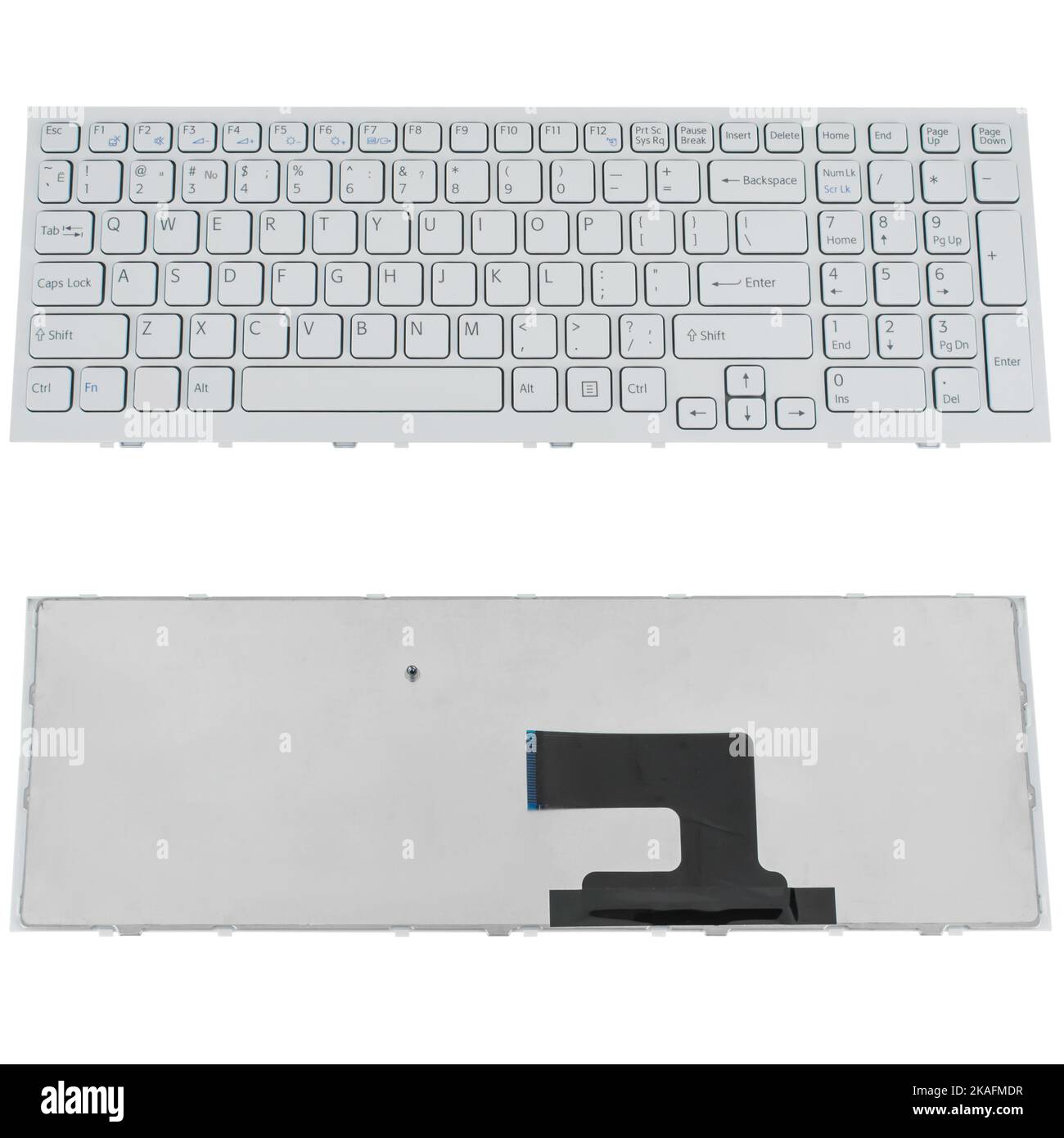 keyboard for a laptop, a spare part for a computer, on a white