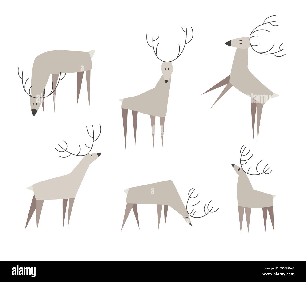 Set of fancy vector deers Stock Vector Image & Art - Alamy