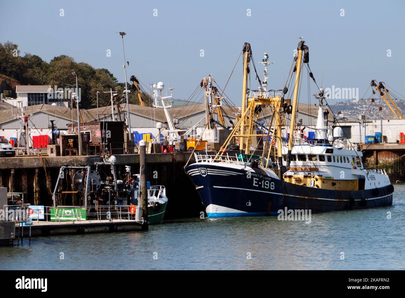 Fishing boats in Brixham harbour, Devon, England Stock Photo Alamy