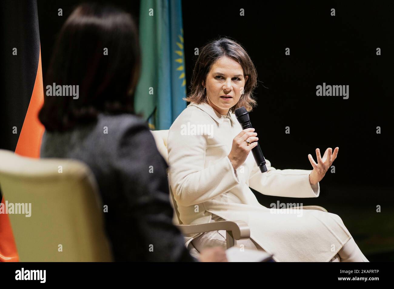 Astana, Kasachstan. 31st Oct, 2022. (RL) Annalena Baerbock (Alliance 90