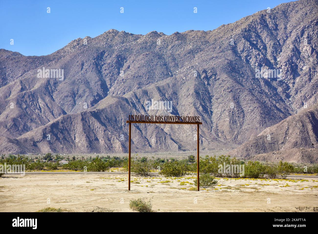 Galleta Meadows Sky Art Sculptures in Borrego Springs, California Stock