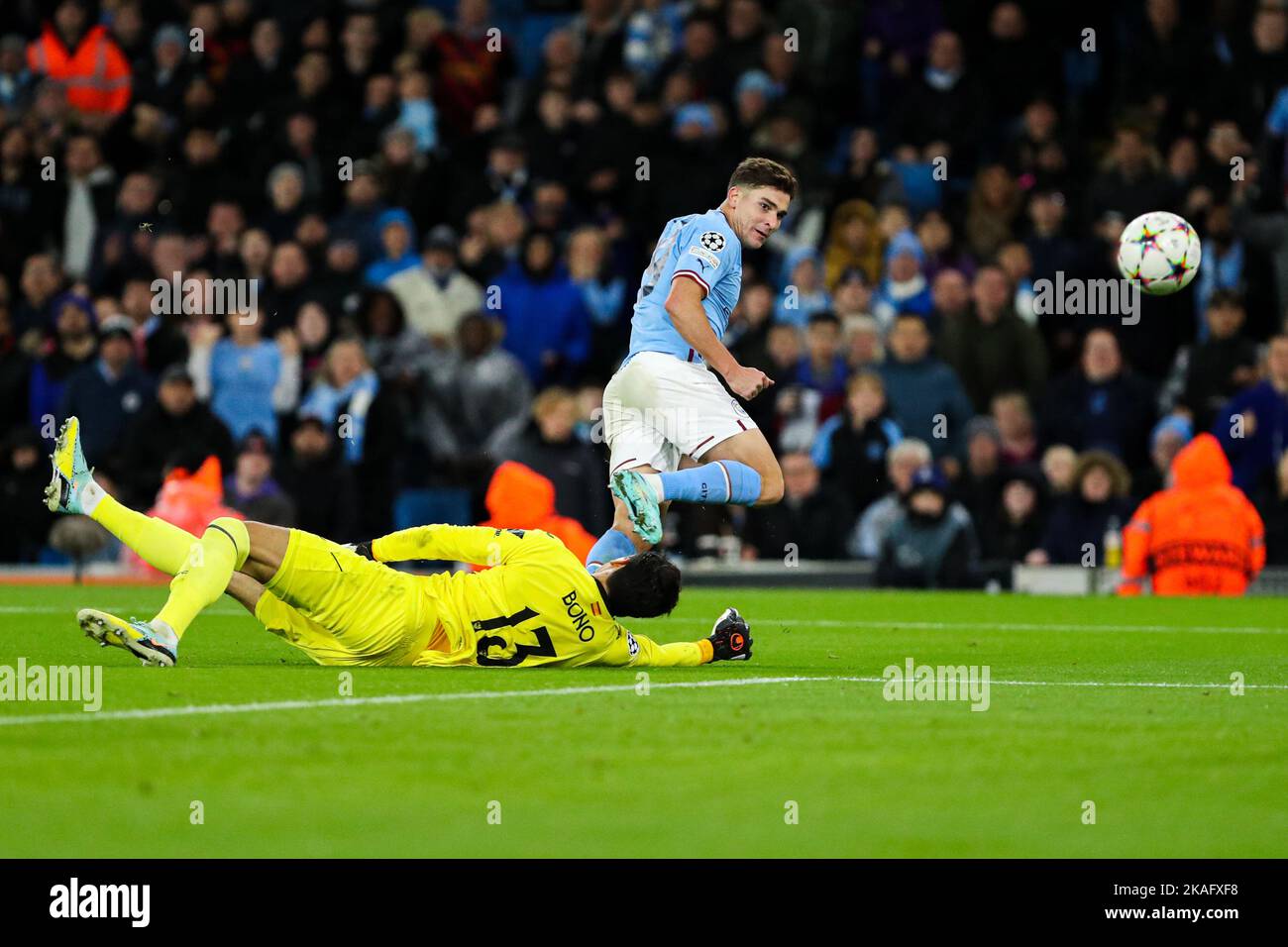 Manchester, UK. 02nd Nov, 2022. Julian Alvarez of Manchester City