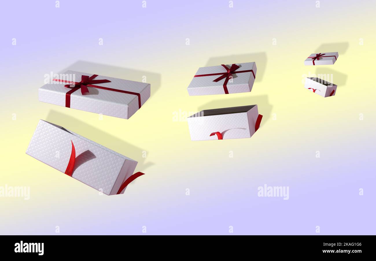 open christmas box, creative holiday concept Stock Photo