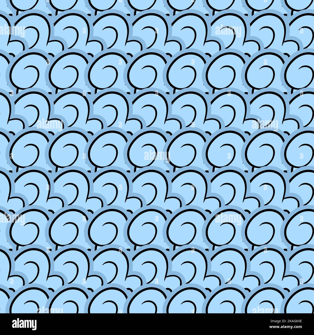 A blue waves seamless pattern - great for a wallpaper Stock Vector