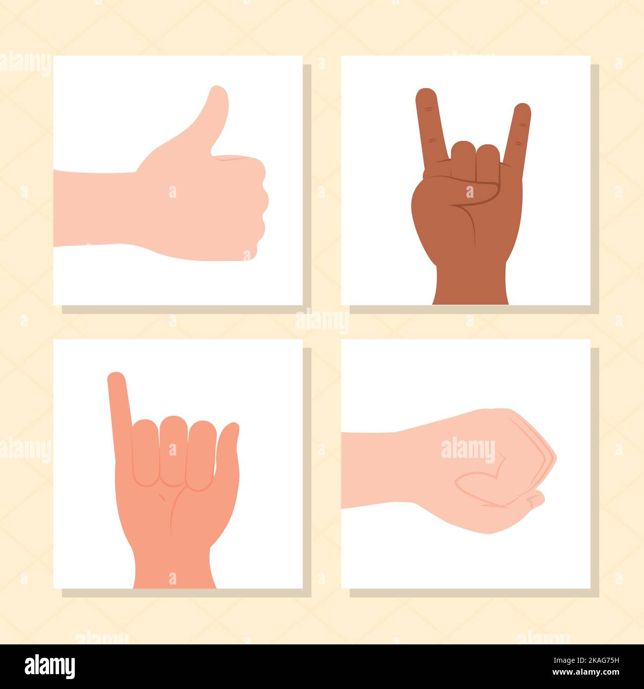 hand gestures icon set Stock Vector Image & Art - Alamy