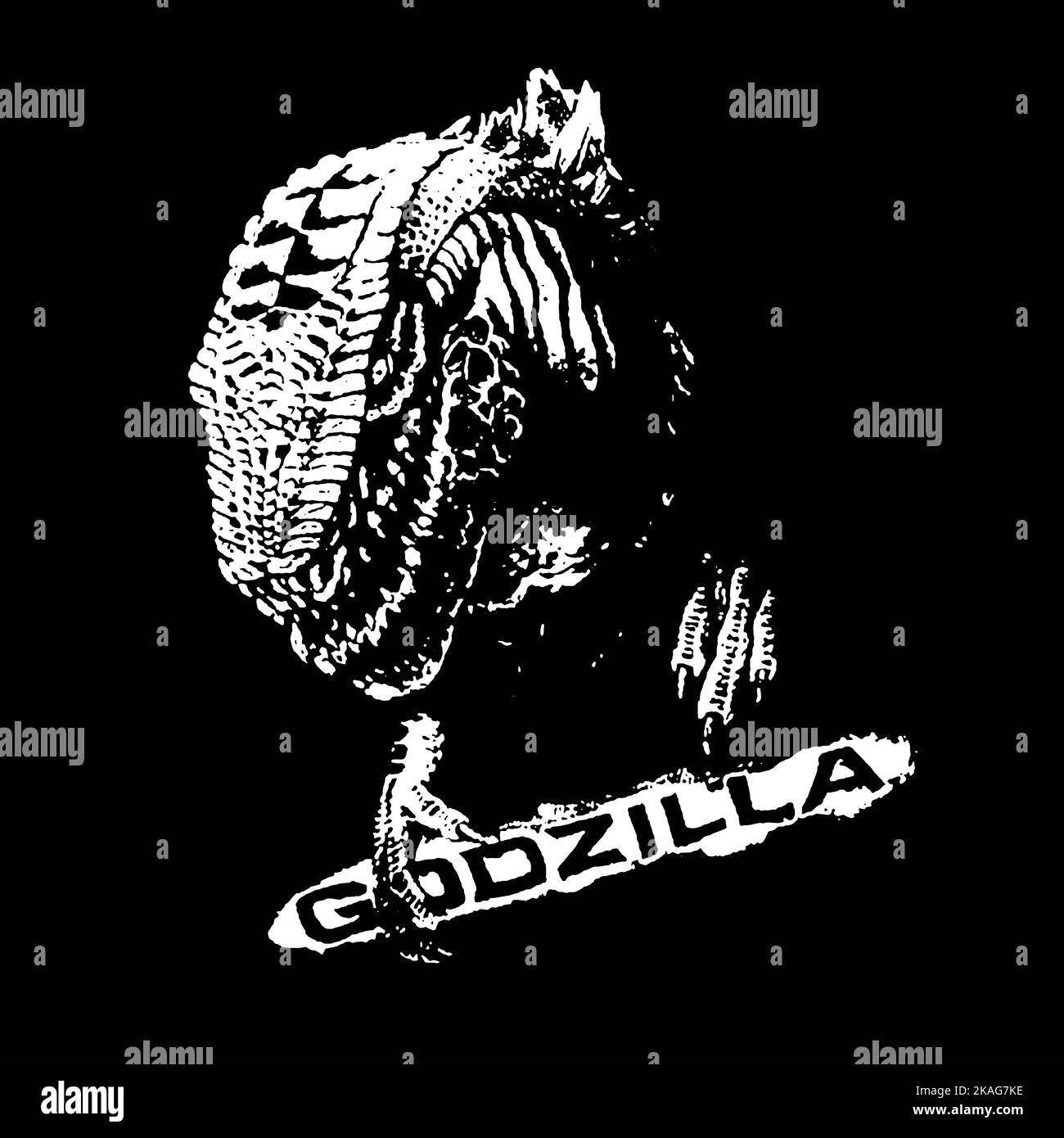 Godzilla T Shirt Design King Of The Monsters Vector Japanese Monster alphabet-flash-card-alphabet-flash-cards-printable-alphabet