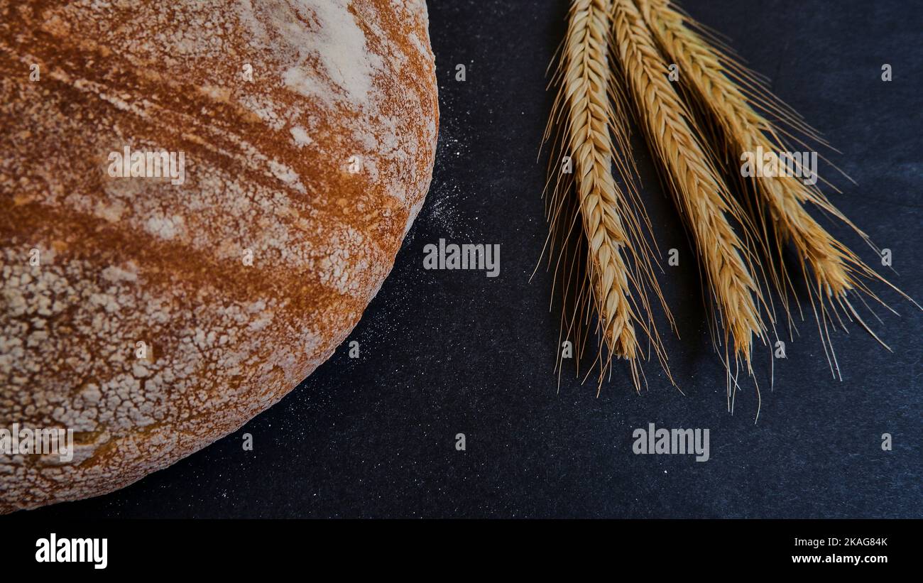 Ears and whole wheat and rustic bread, ears and sourdough bread