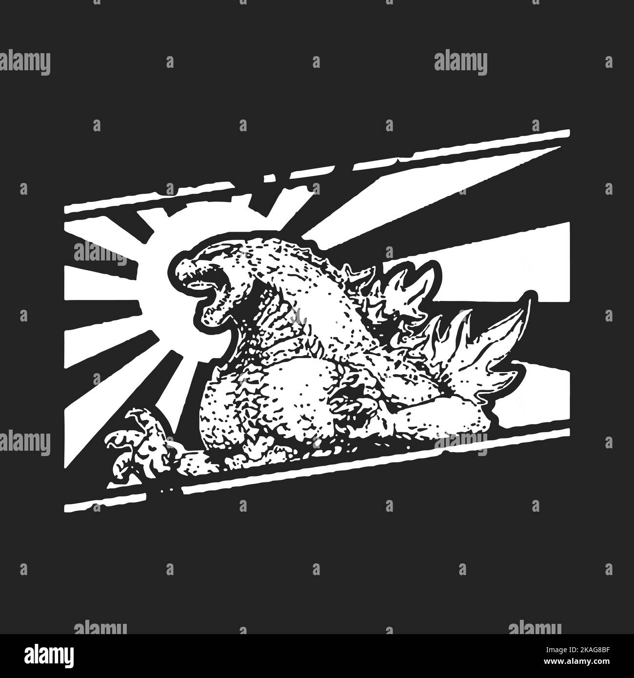 Godzilla T Shirt Design King Of The Monsters Vector Japanese Monster godzilla-t-shirt-design-king-of-the-monsters-vector-japanese-monster