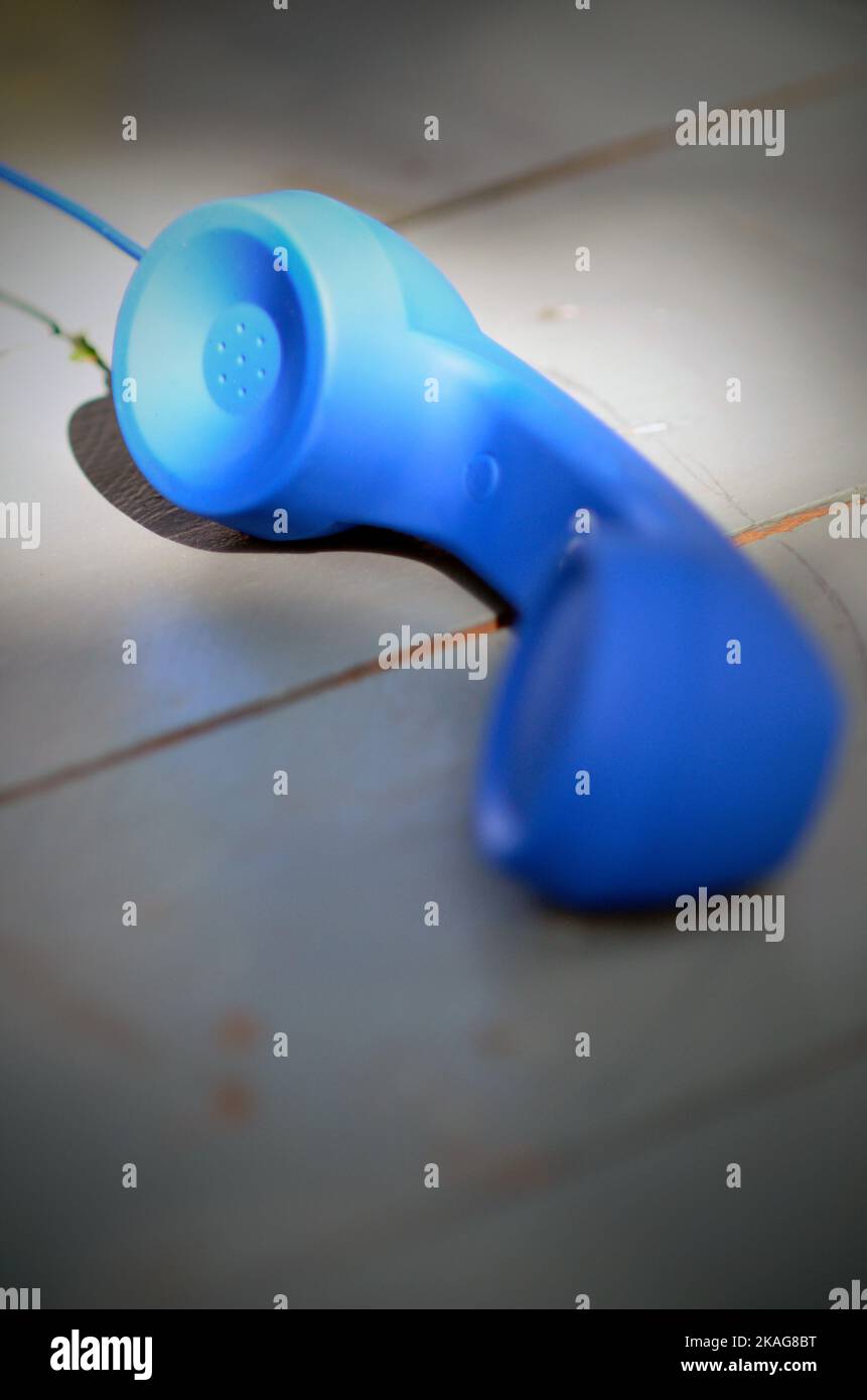 childs plastic telephone handset Stock Photo Alamy