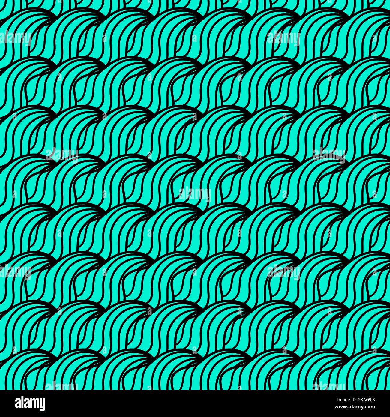 The blue waves seamless pattern - great for a wallpaper Stock Vector
