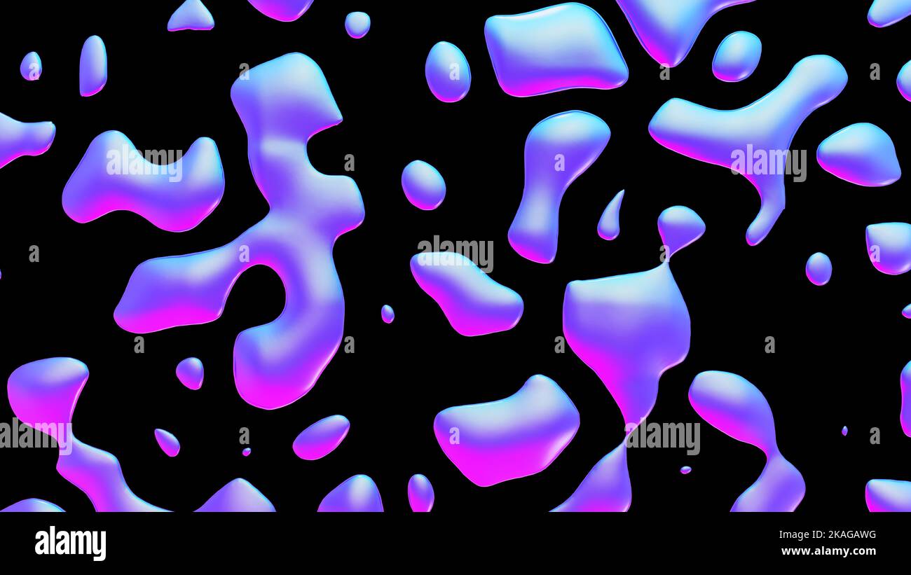 Fluid metallic drops y2k background. Dynamic iridescent retrowave