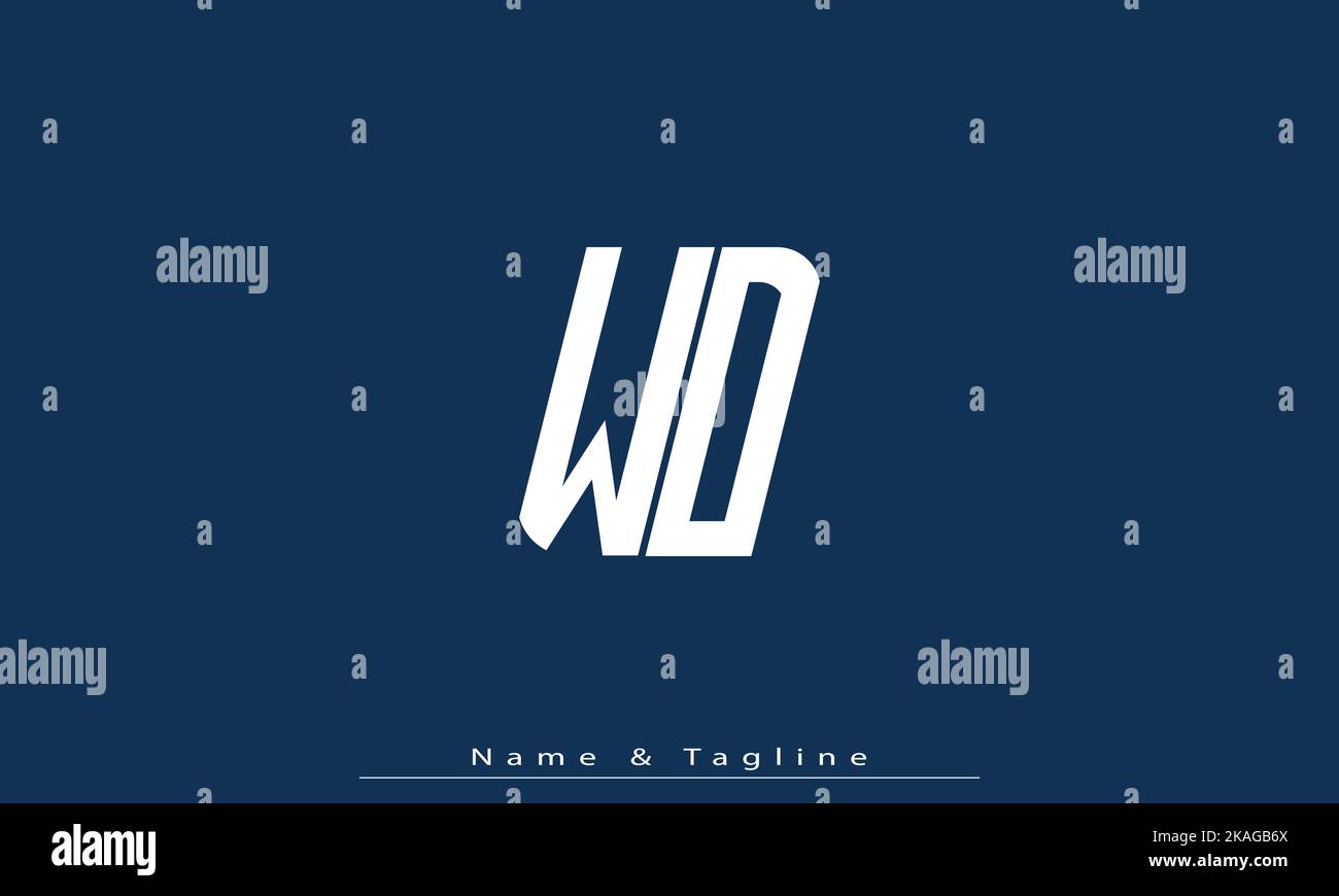 Alphabet letters Initials Monogram logo WD , DW Stock Vector