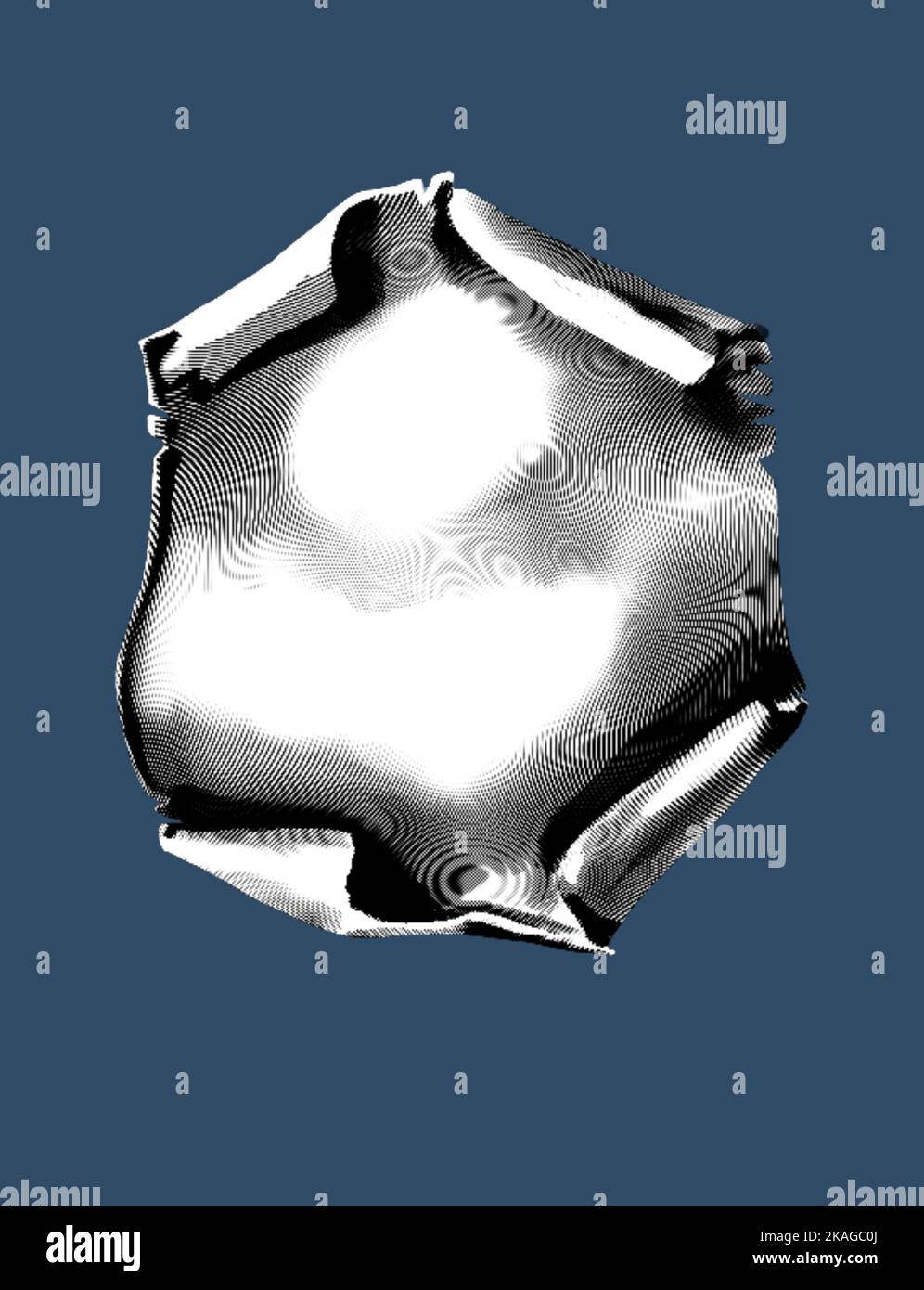 Engraving of parchment. Realistic illustration of paper. Black and