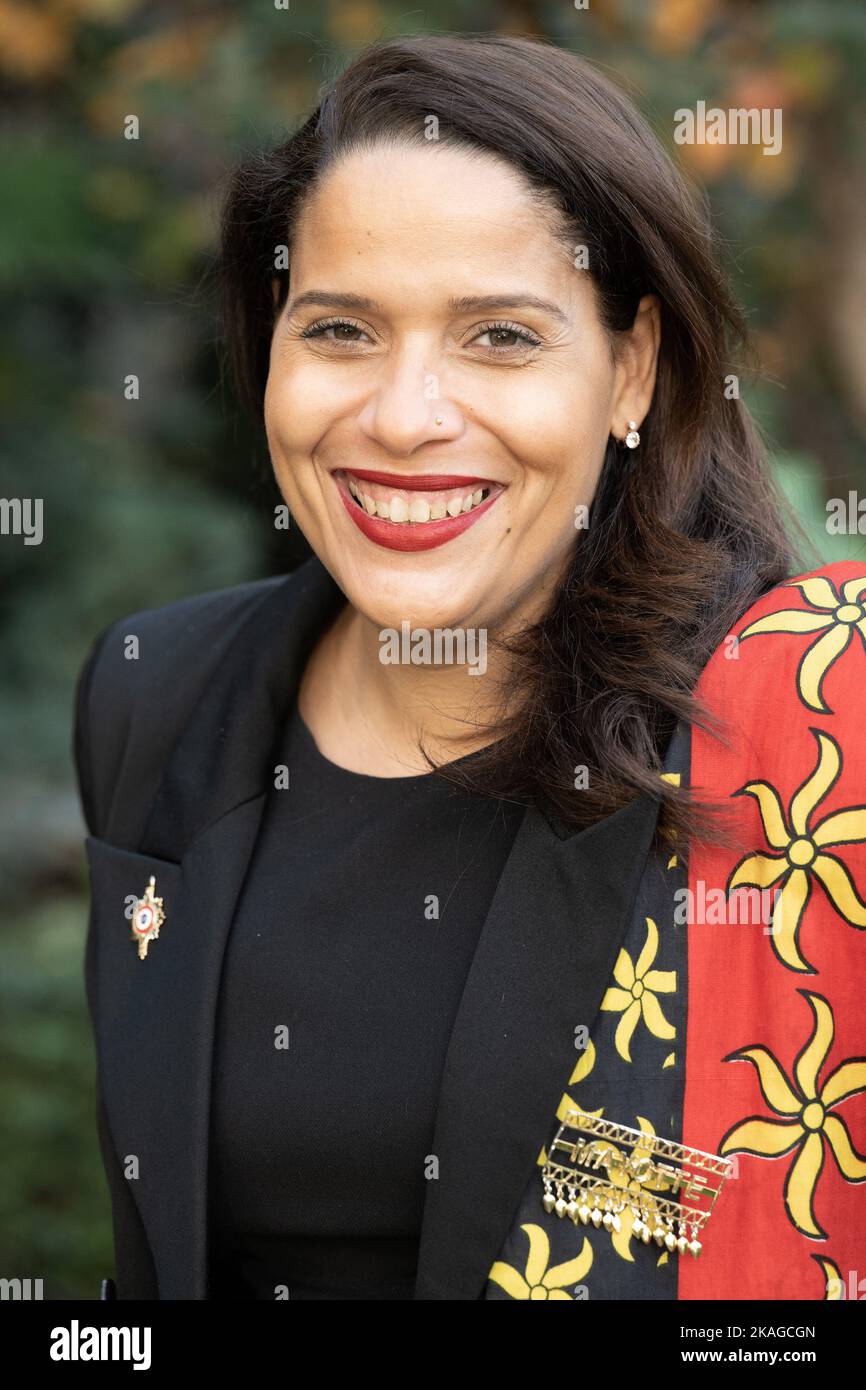Deputy of the group Libertes, Independants, Outremer et Territoires, Estelle Youssouffa poses Deputy of the group Libertes, Independants, Outremer et Territoires, Estelle Youssouffa poses
