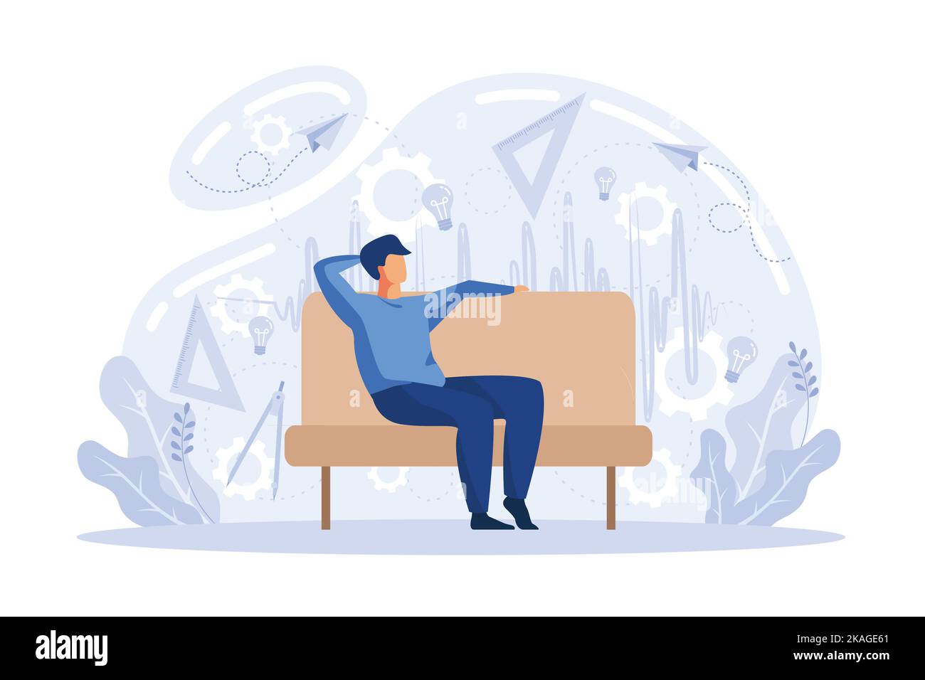 Brain activity. Critical thinking, positive thinking, abstract thinking