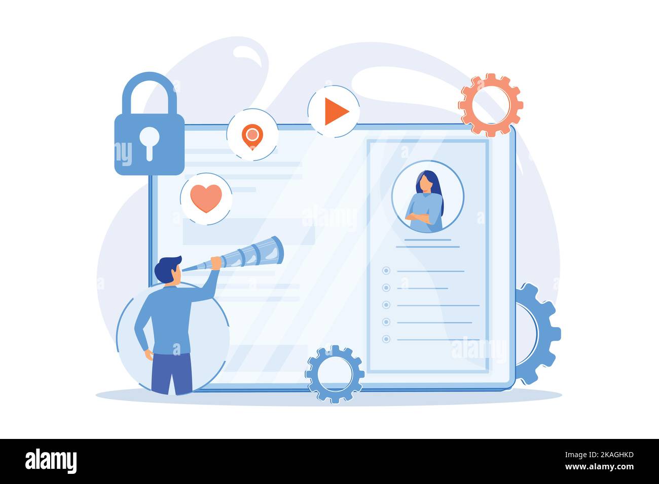 Woman smartphone social profile Stock Vector Images Alamy