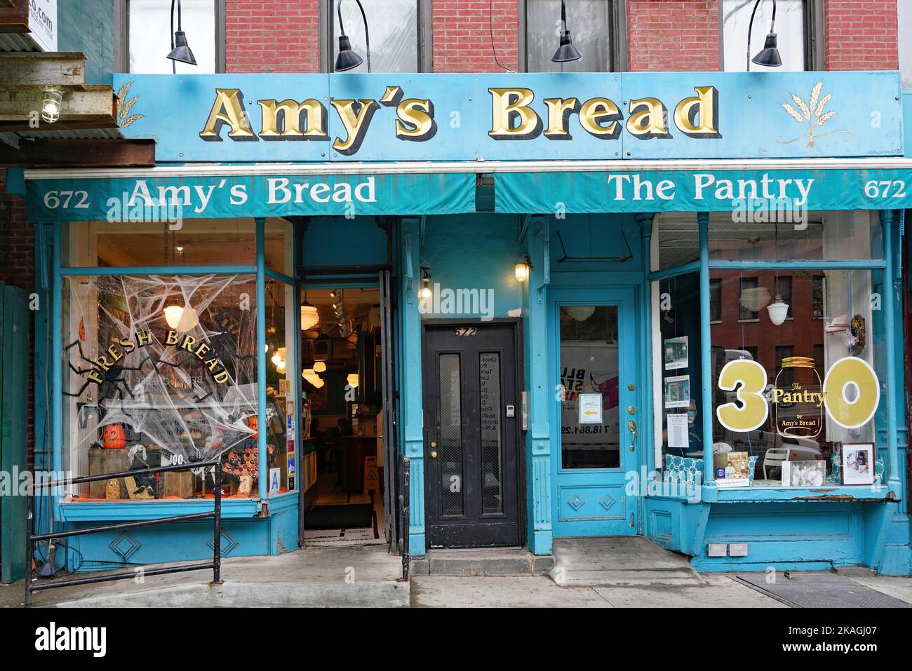 New York, NY October 2022 Old fashioned bakery store in the Hell's