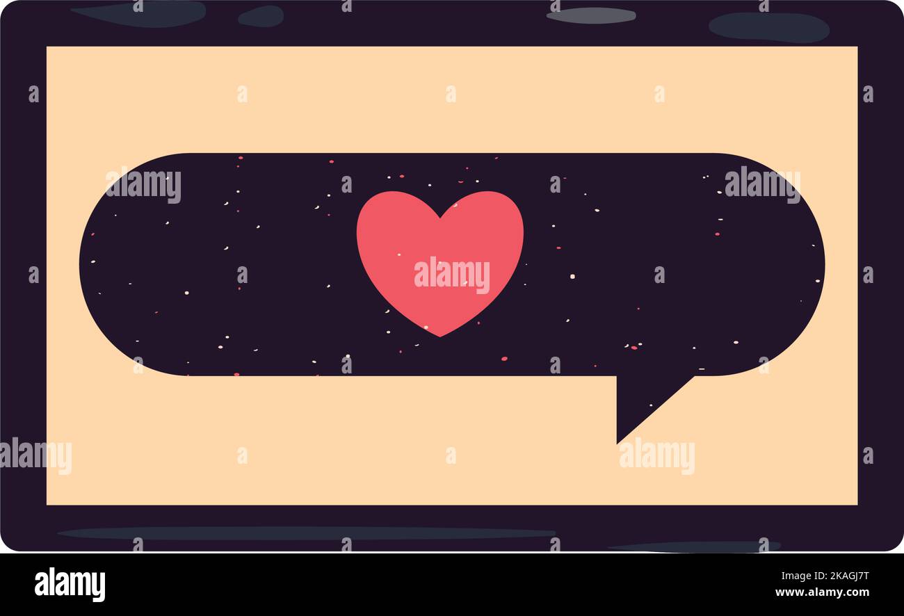 flat heart bubble picture Stock Vector Image & Art - Alamy