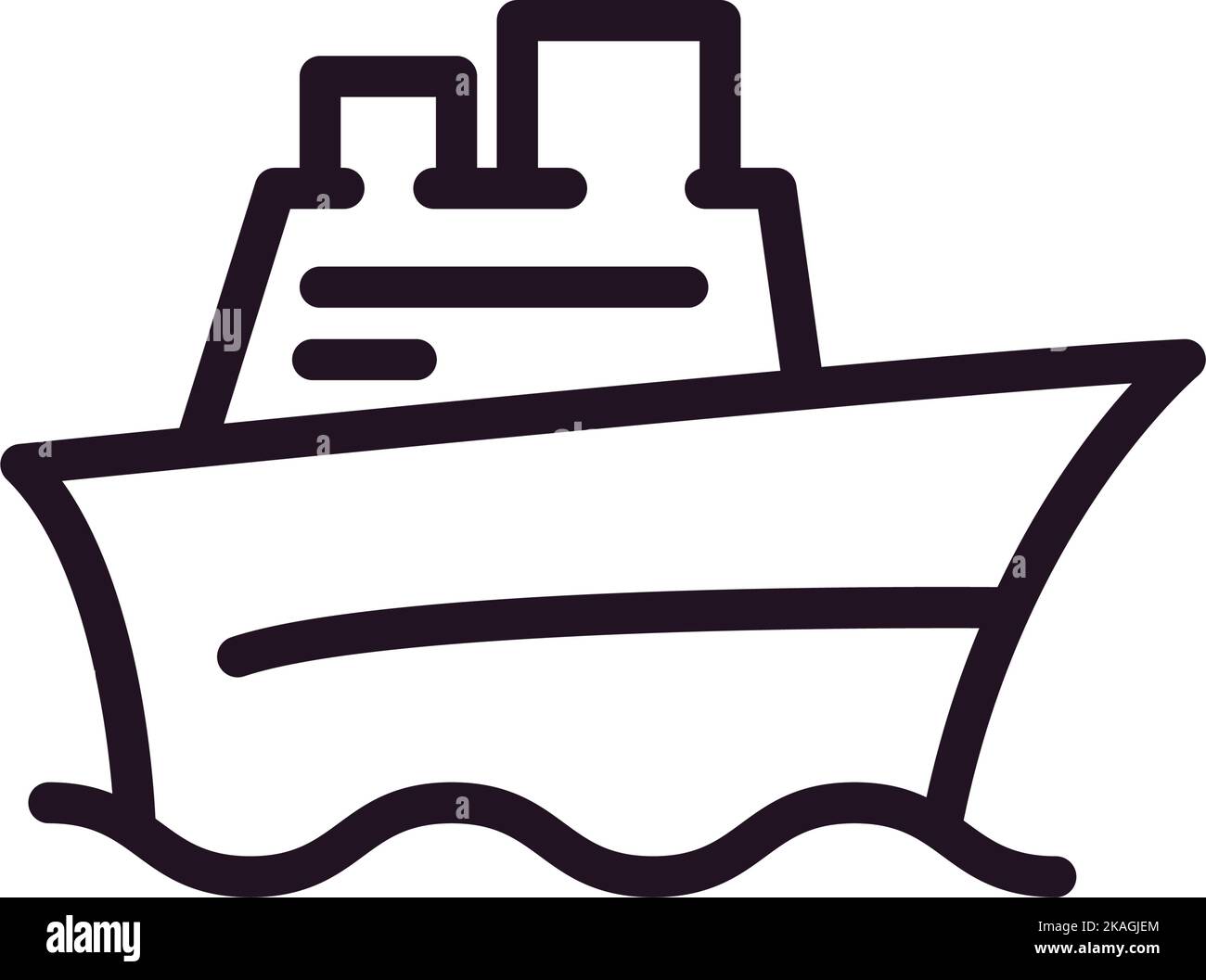 flat bold boat icon Stock Vector Image & Art - Alamy