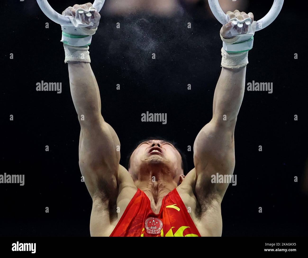 Liverpool, Britain. 2nd Nov, 2022. You Hao of China competes in the