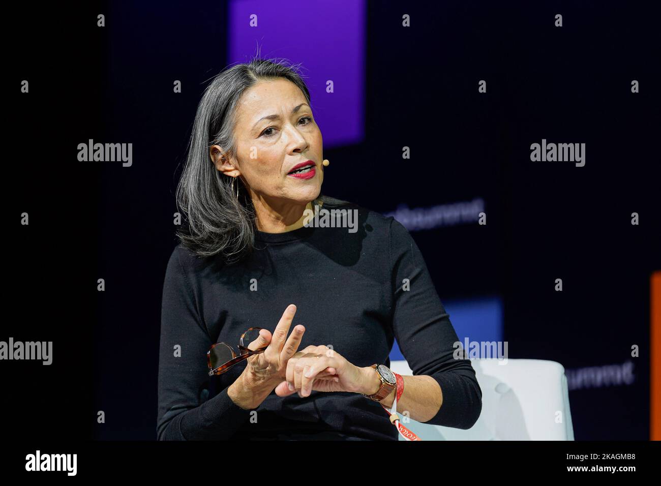 Ann Curry, a Journalist, addresses the audience during the second day ...