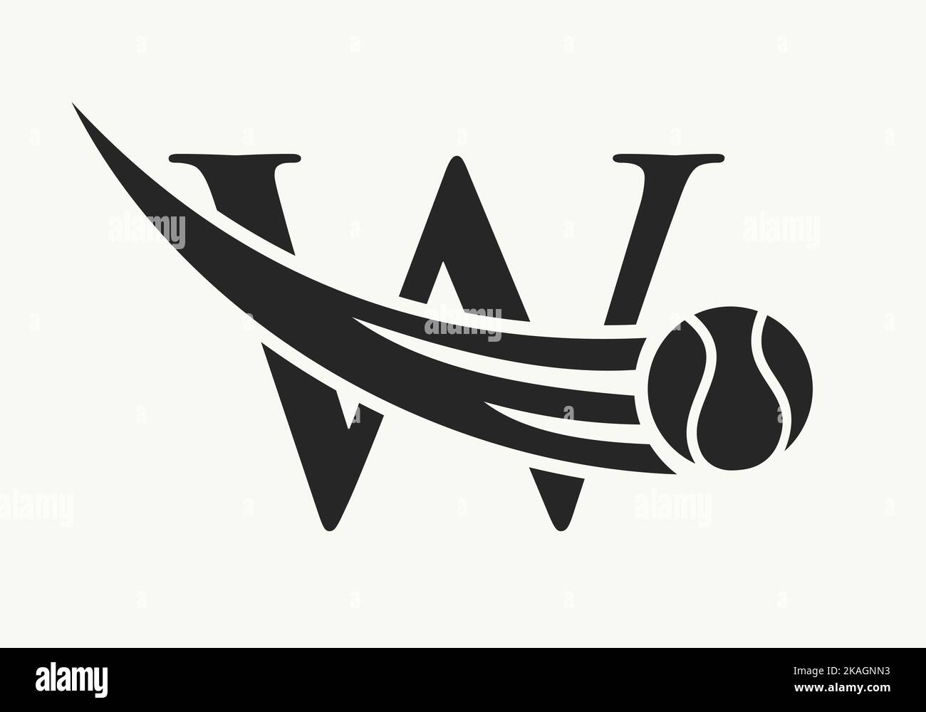 Letter W Tennis Logo Design Template. Tennis Sport Academy Sign, Club ...