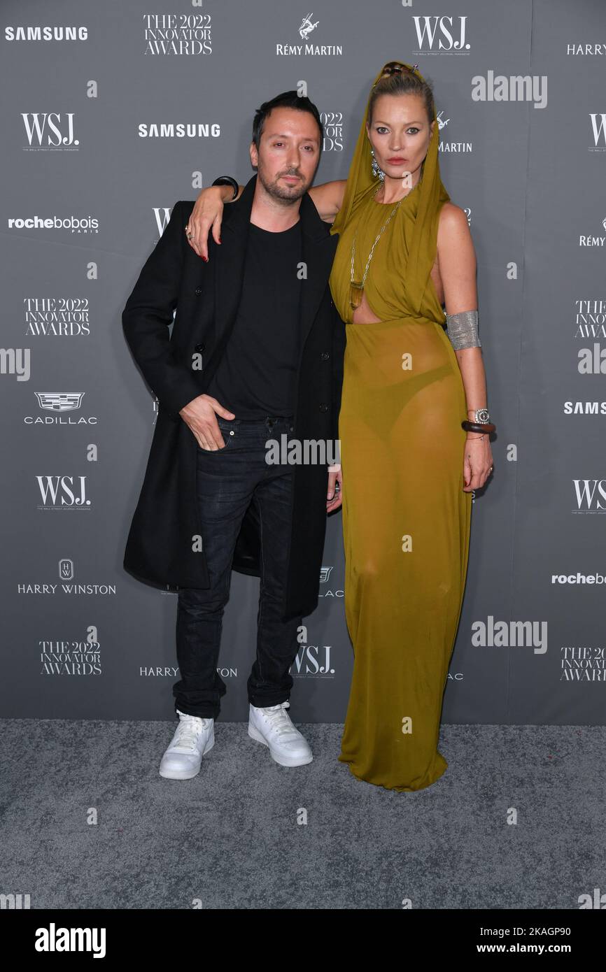 Anthony Vaccarello and Kate Moss attend the WSJ. Magazine 2022(02)