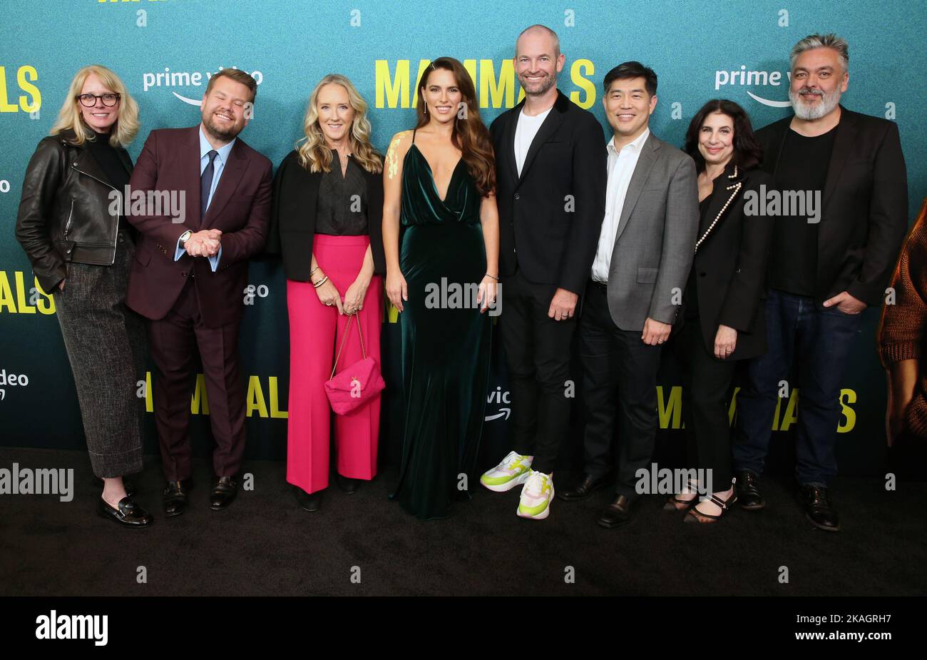 West Hollywood, Ca. 2nd Nov, 2022. Kelly Day, James Corden, Jennifer Salke, Melia Kreiling, James Farrell, Albert Cheung, Sue Kroll, and Jez Butterworth at Prime Video's Mammals LA Premiere at The West Hollywood Edition in West Hollywood, California on November 2, 2022. Credit: Faye Sadou/Media Punch/Alamy Live News Stock Photo