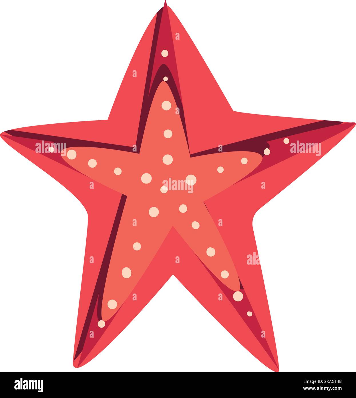 flat colored starfish Stock Vector Image & Art - Alamy