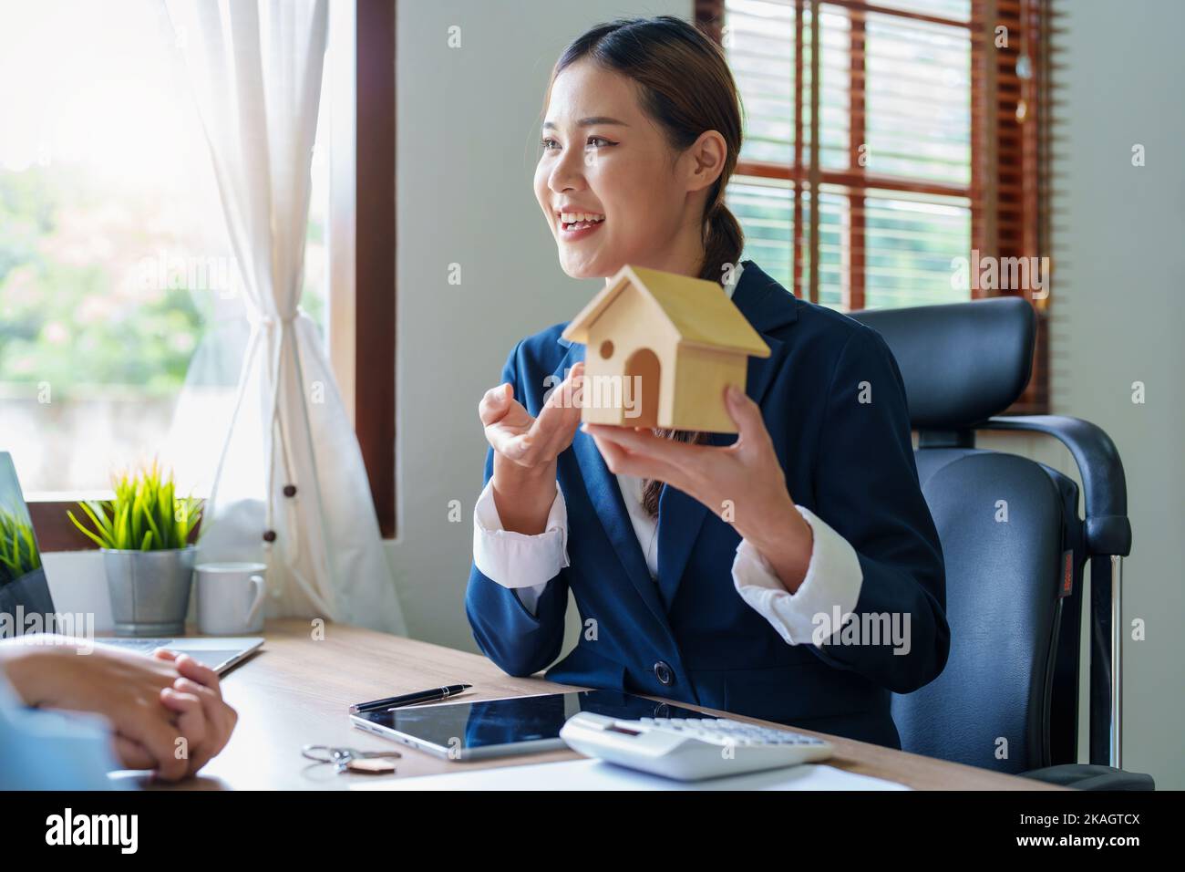 Portrait of a real estate agent or bank officer, the lending department