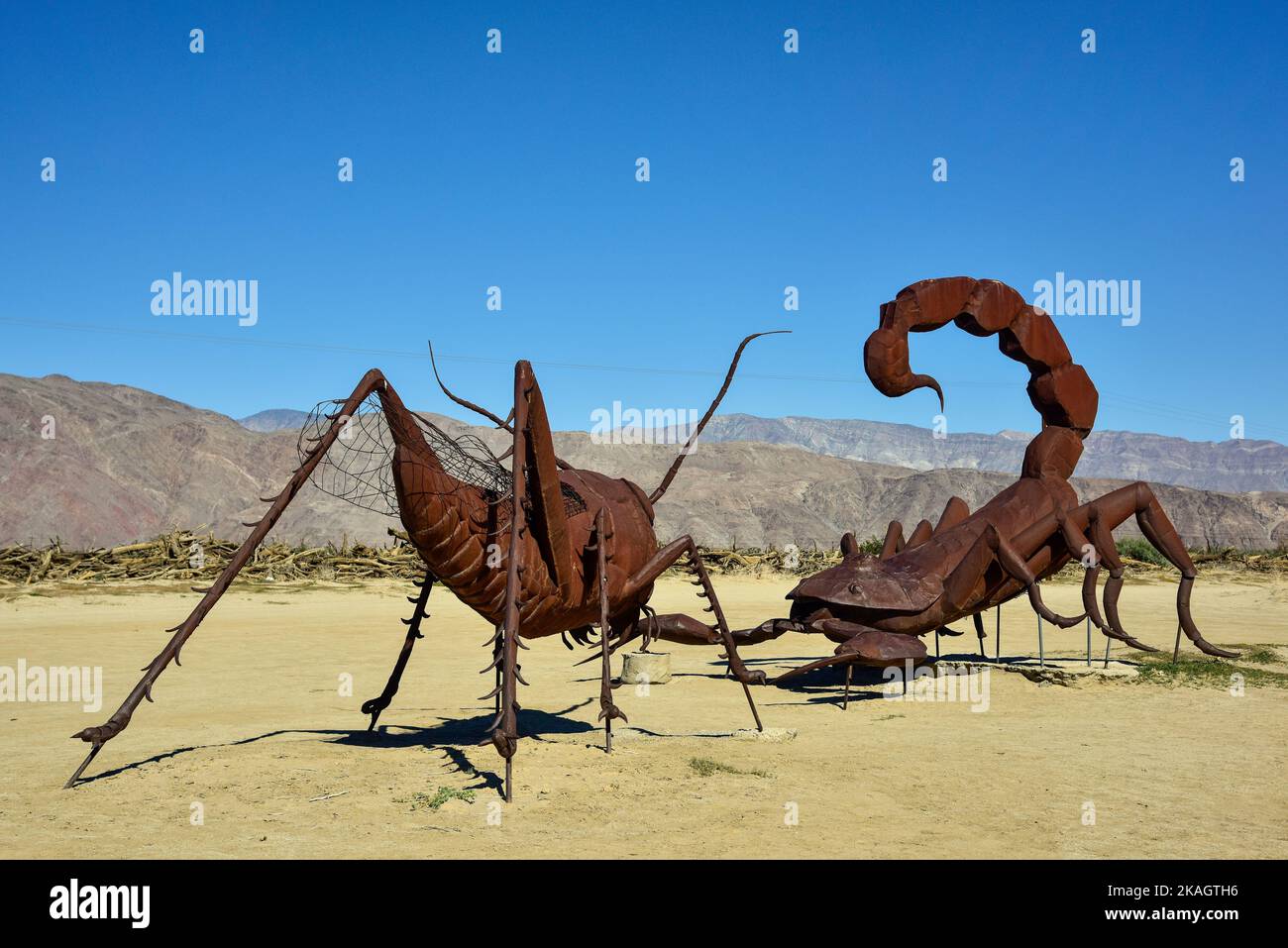 Galleta Meadows Sky Art Sculptures in Borrego Springs, California Stock Photo Alamy