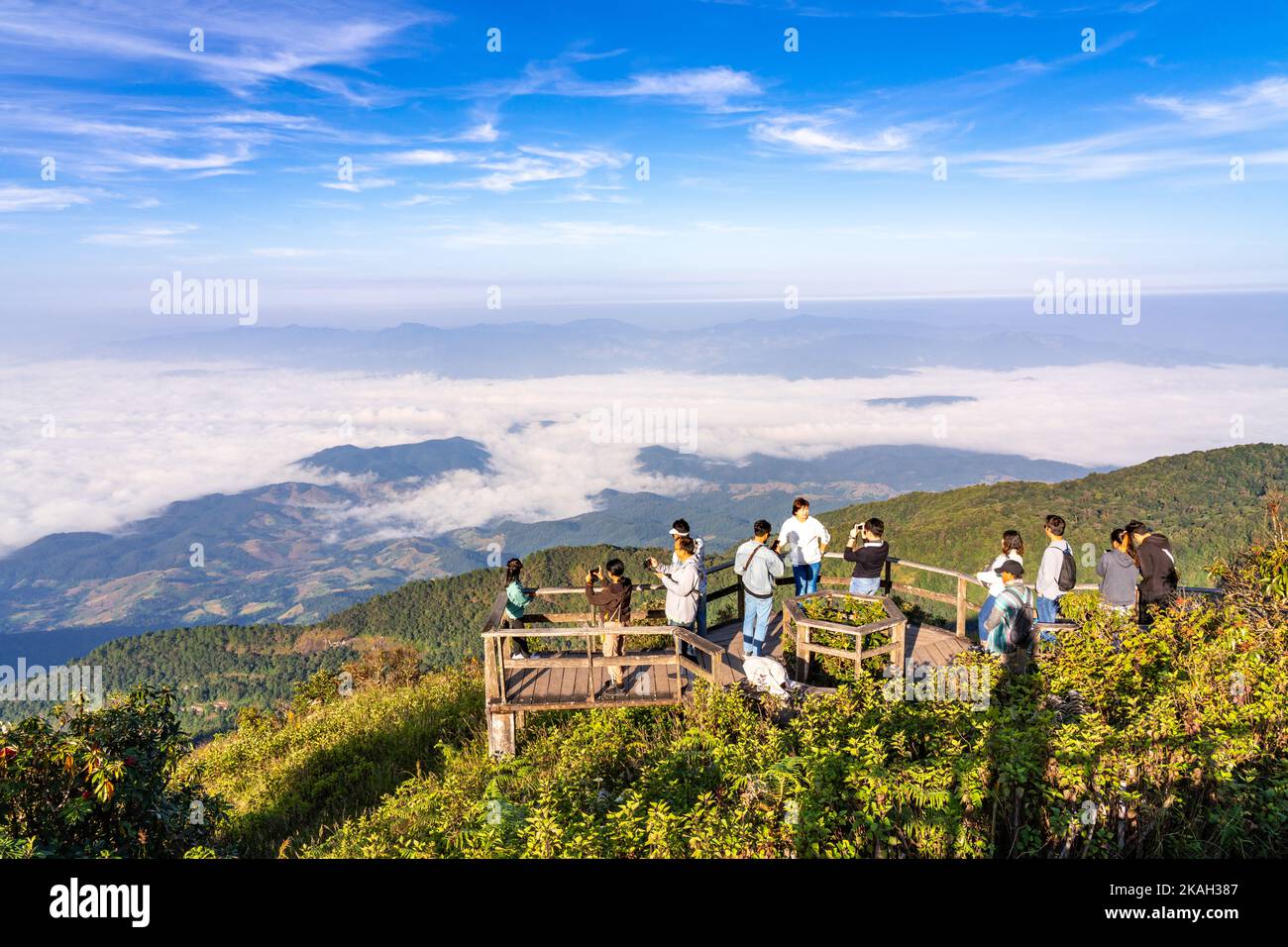 Chiang Mai, Thailand - 2 November 2022 - Visitors taking their morning ...