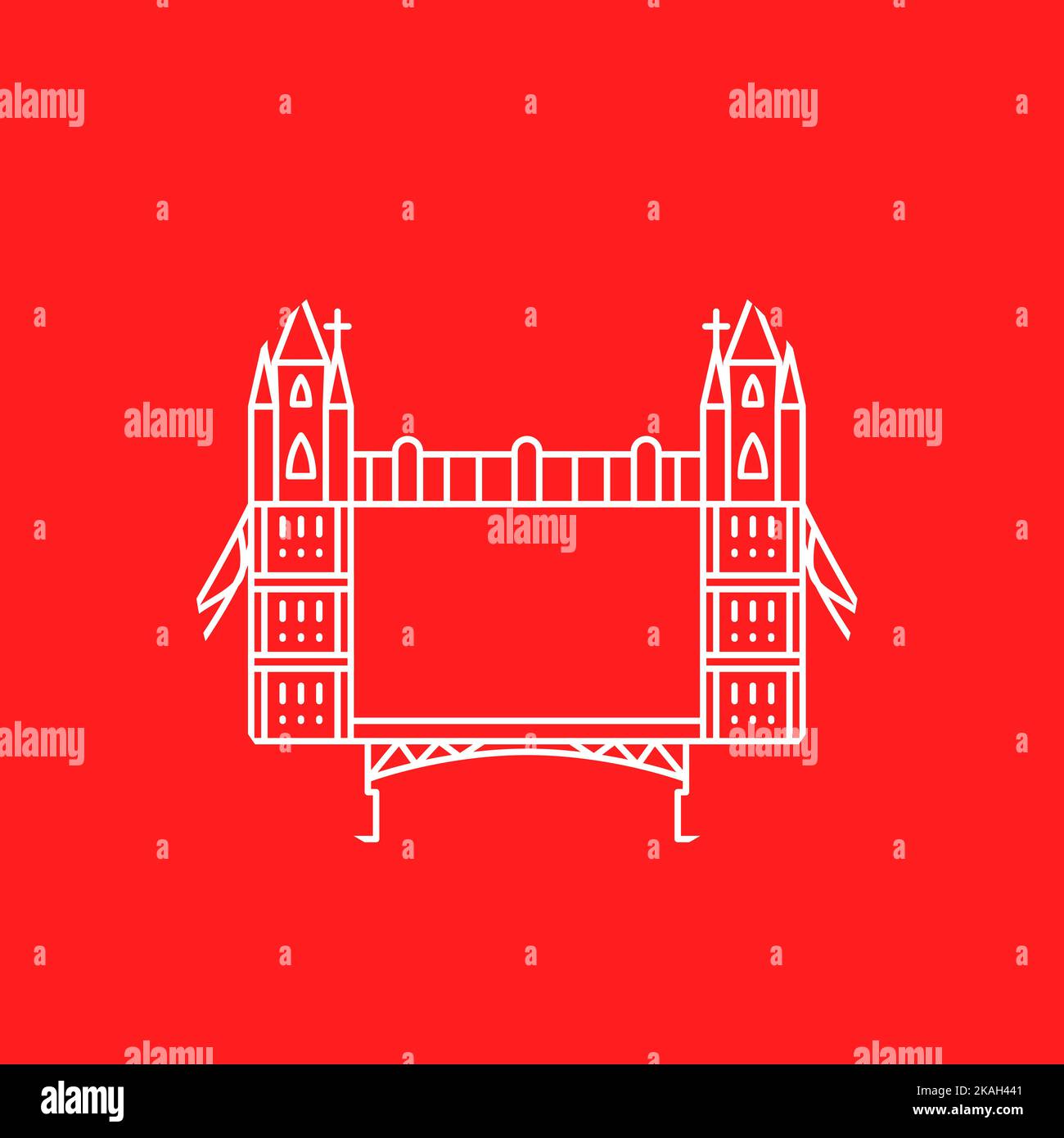 Tower Bridge Circle Stock Vector