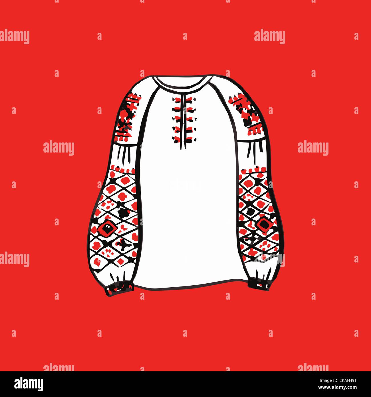 Woman Ukraine Embroidery Shirt Stock Vector Image & Art Alamy