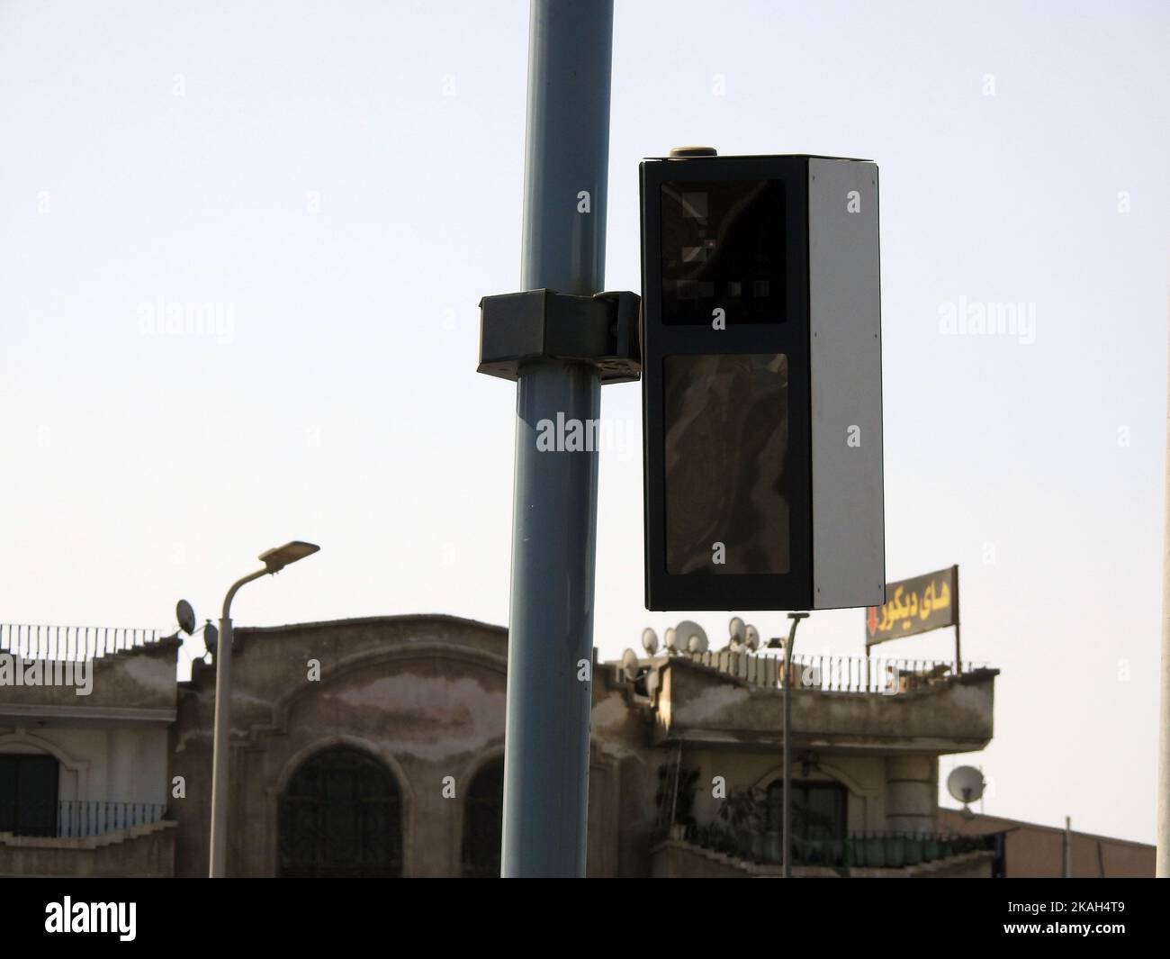 Cairo, Egypt, September 23 2022 An infrared traffic radar, speed trap