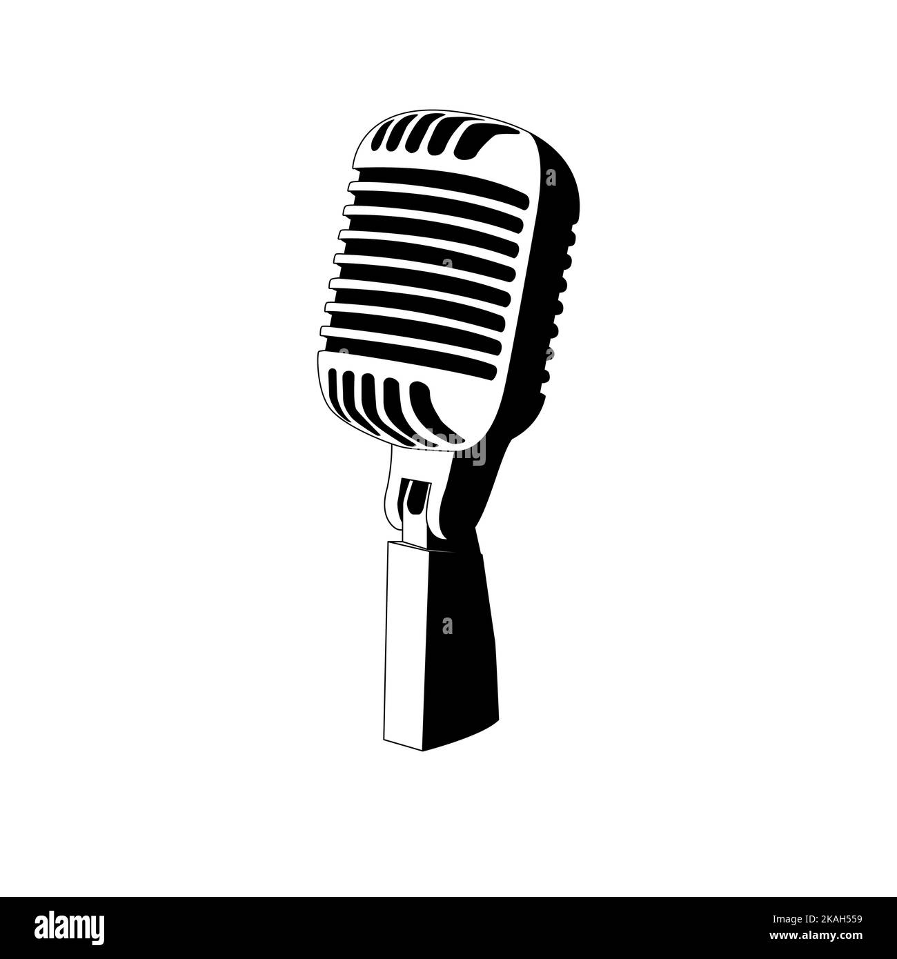 An old classic studio microphone as an iconAn old classic studio