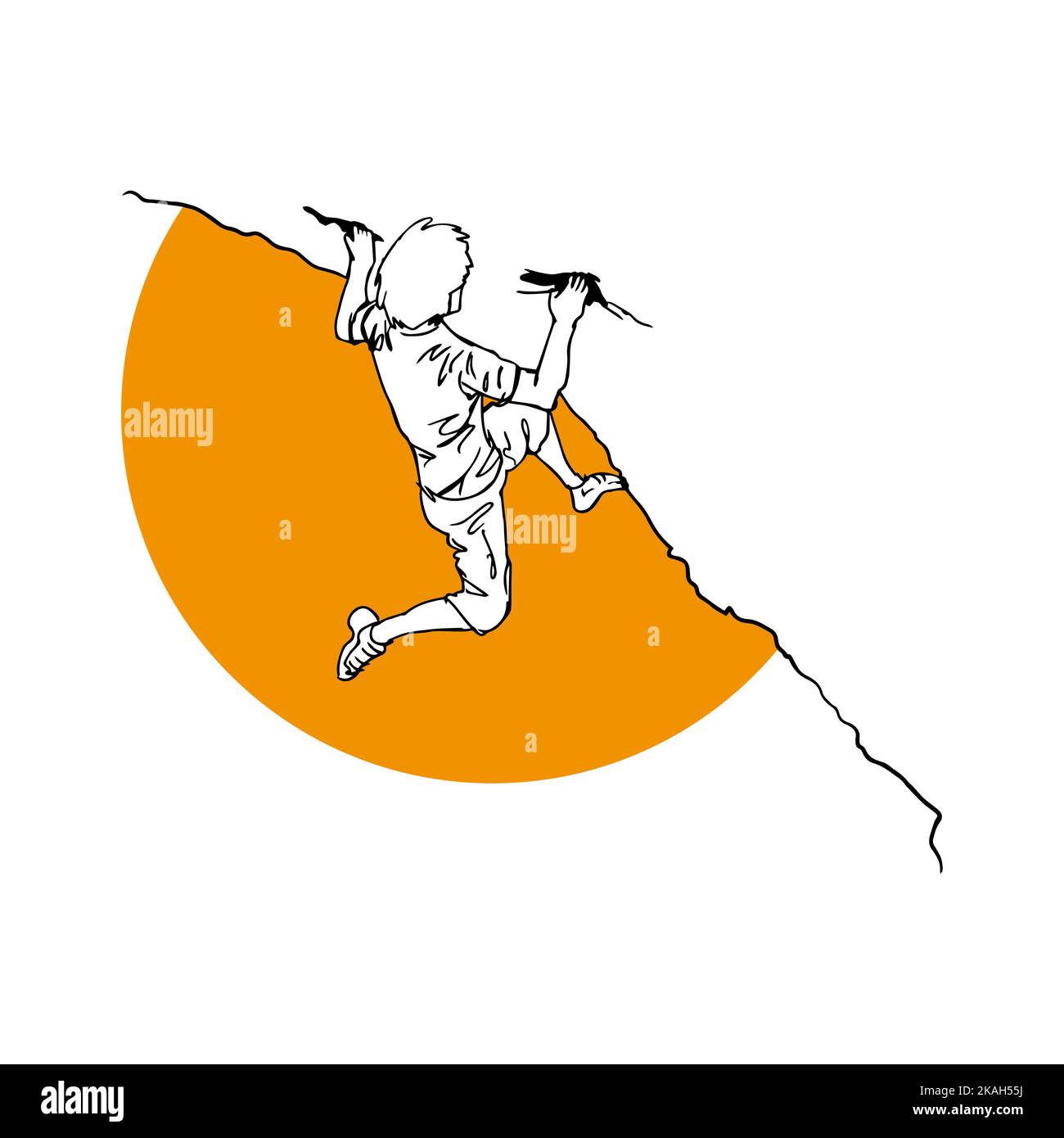 Rock climber sunset Stock Vector Images - Alamy