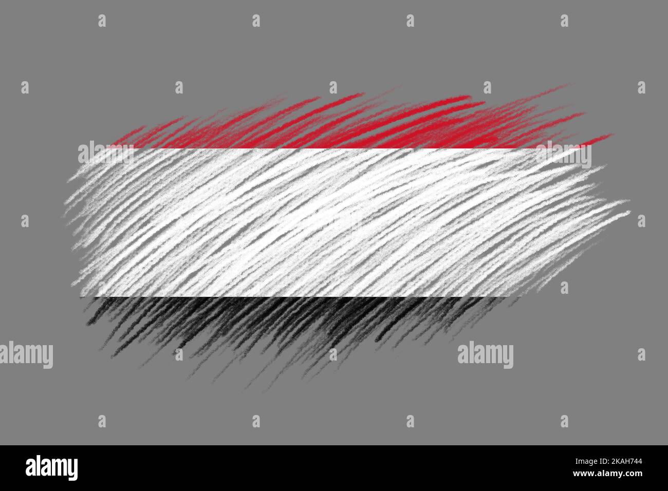 3D Flag of Yemen on vintage style brush background Stock Photo - Alamy